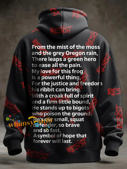 Men’s Oversized Drop-Shoulder Hoodie with Pockets