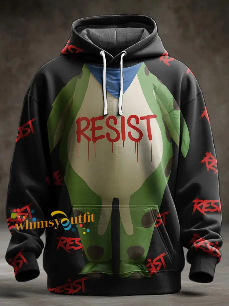 Men’s Oversized Drop-Shoulder Hoodie with Pockets