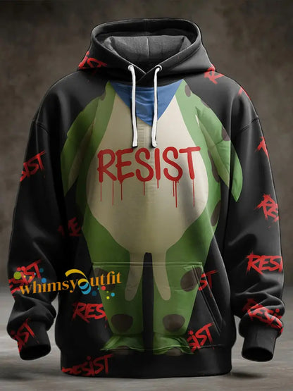 Men’s Oversized Drop-Shoulder Hoodie with Pockets