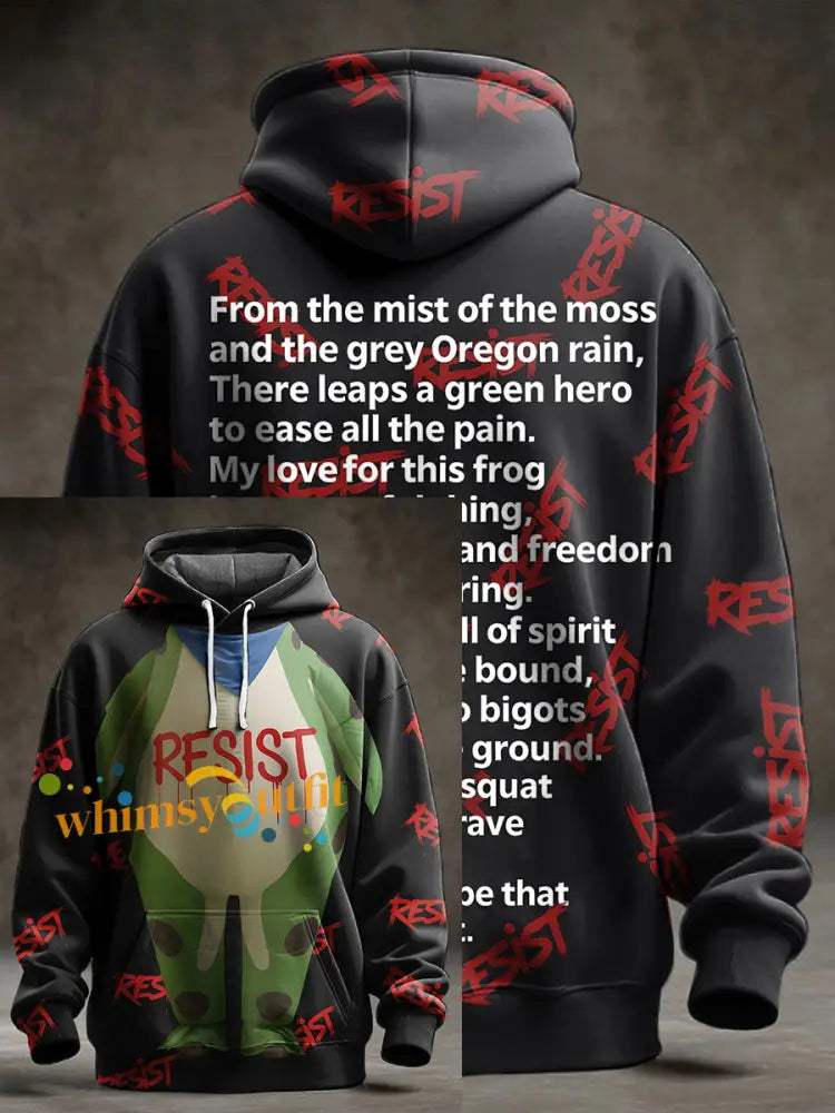 Men’s Oversized Drop-Shoulder Hoodie with Pockets Black / S