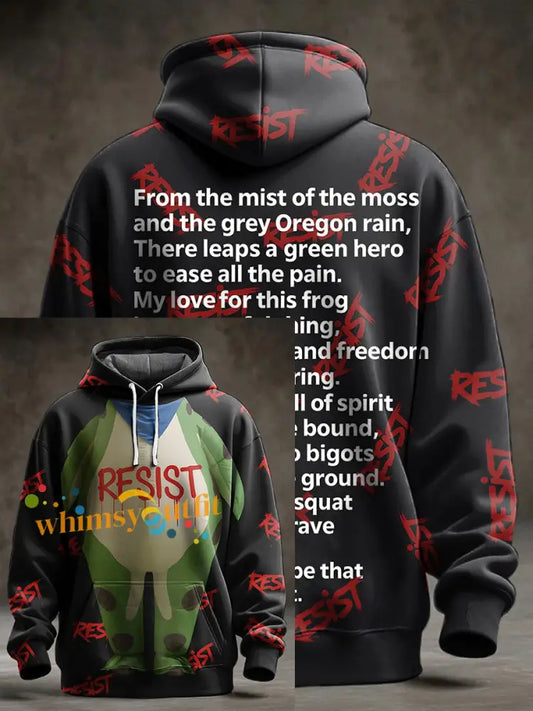 Men’s Oversized Drop-Shoulder Hoodie with Pockets Black / S