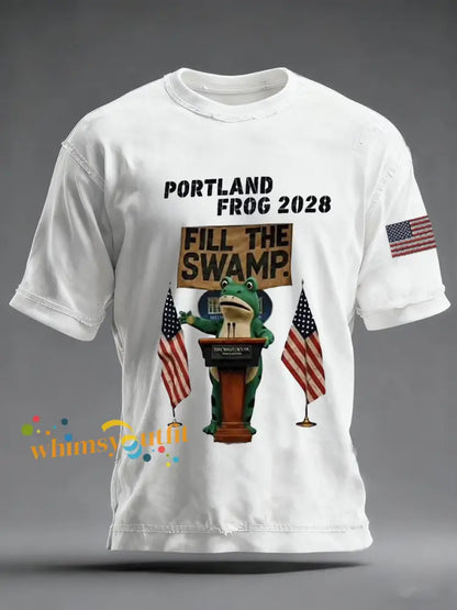 Men’s Portland Frog 2028 Short-sleeved T-shirt White / S