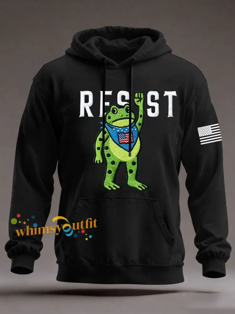 Men’s Portland Frog Resist Oversized Drop-Shoulder Hoodie With Pockets Black / S