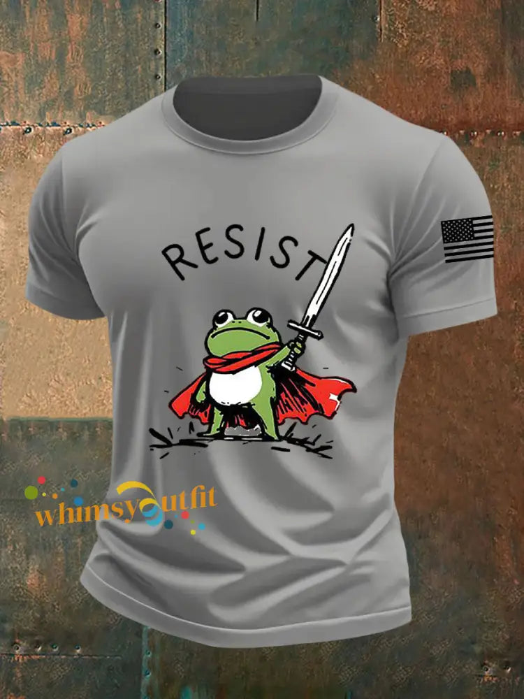 Men’s Portland Frog Resist Short-sleeved T-shirt Light Gray / S