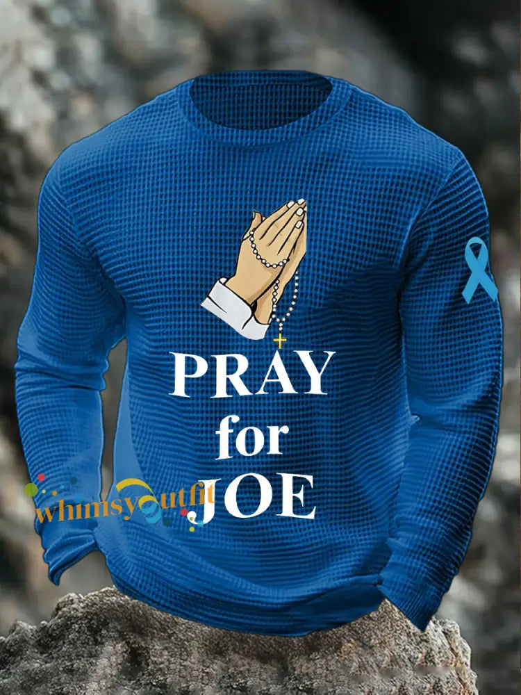 Men’s Pray for Joe Prostate Cancer Tops Blue / S