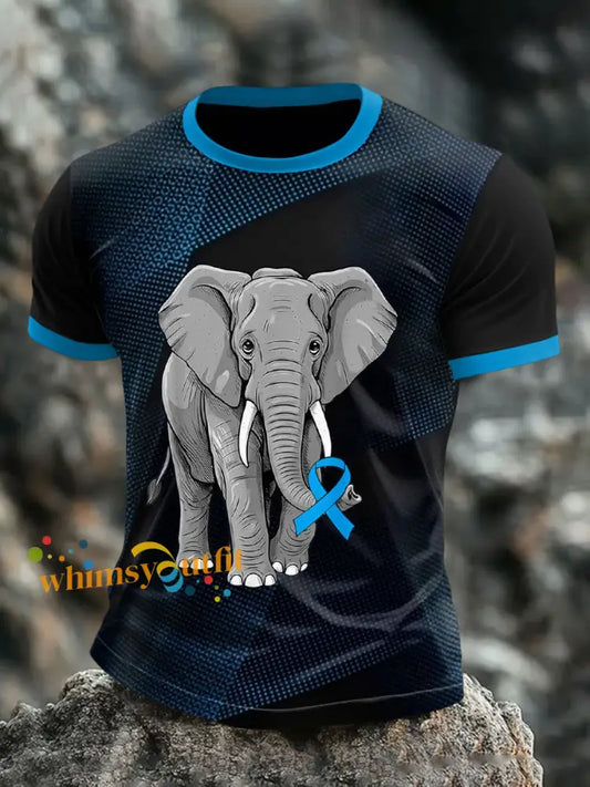 Men’s Prostate Cancer Awareness Elephant T Shirts As picture / S