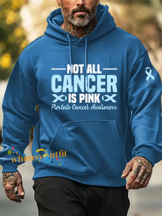 Men’s Prostate Cancer Awareness Print Casual Sweatshirt Blue / S