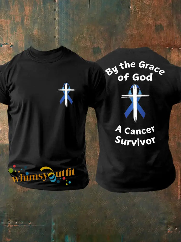 Men’s Prostate Cancer Awareness Print Casual T Shirt Black / S