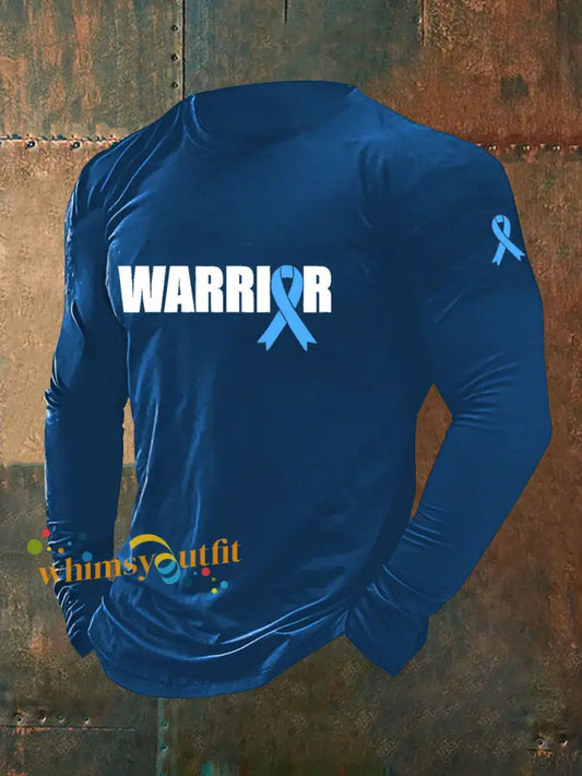 Men’s Prostate Cancer Awareness Print Casual T Shirt Blue / S