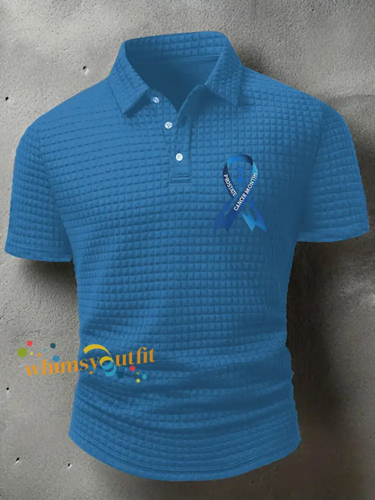 Men’s Prostate Cancer Awareness Print Casual T Shirt Blue / S
