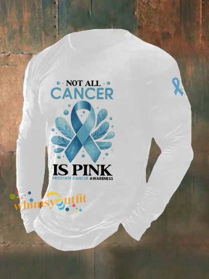 Men’s Prostate Cancer Awareness Print Casual T Shirt White / S