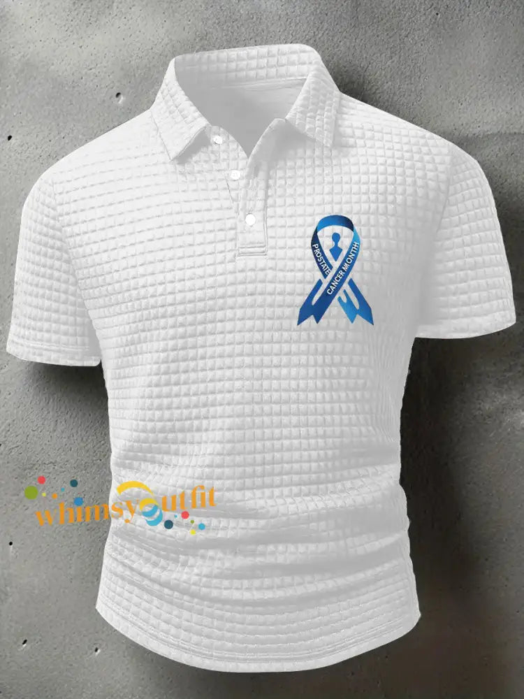Men’s Prostate Cancer Awareness Print Casual T Shirt White / S