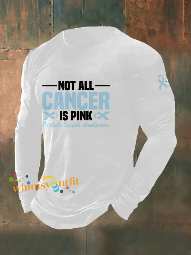Men’s Prostate Cancer Awareness Print Casual T Shirt White / S