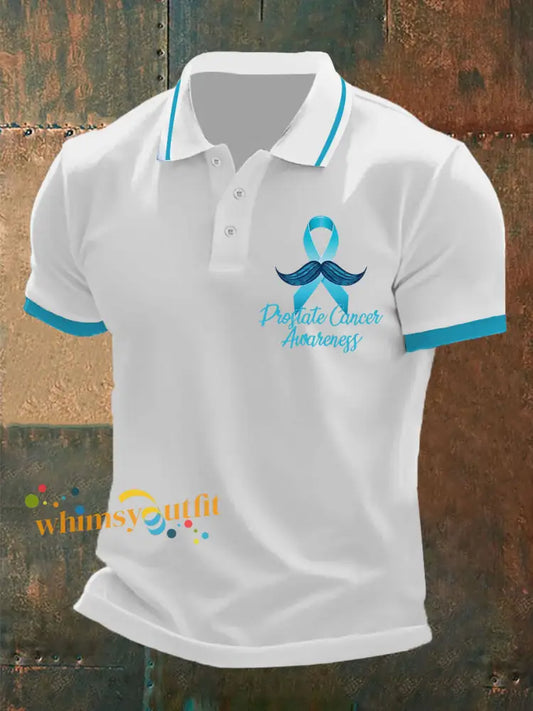 Men’s Prostate Cancer Awareness Print Casual Top As picture / S