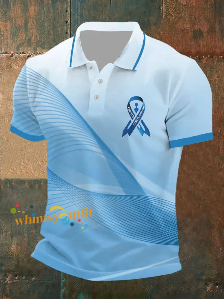 Men’s Prostate Cancer Awareness Print Casual Top Picture 2 / S