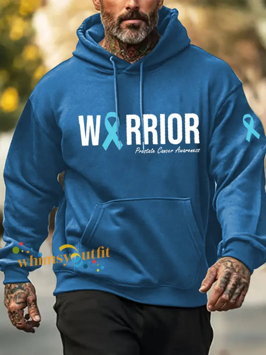Men’s Prostate Cancer Awareness Print Hoodie Blue / S