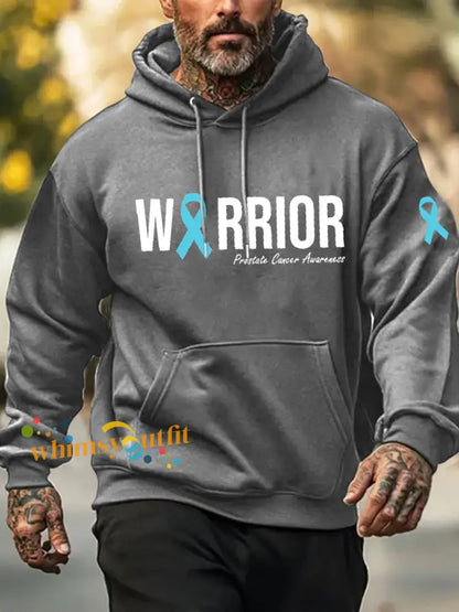 Men’s Prostate Cancer Awareness Print Hoodie Gray / S