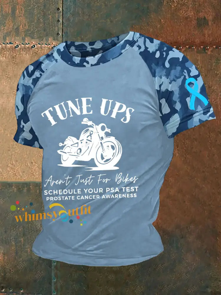 Men’s Prostate Cancer Awareness Print T Shirt Light Blue / S