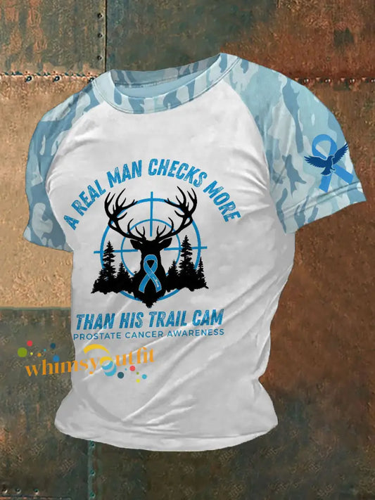 Men’s Prostate Cancer Awareness Print T Shirt White / S