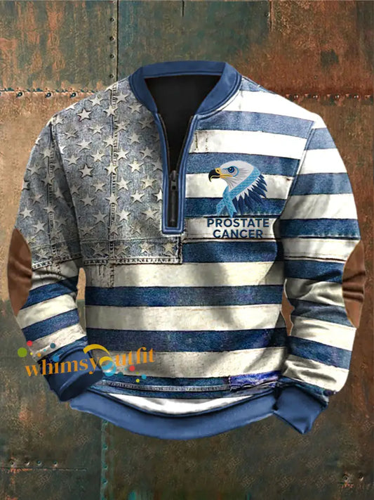 Men’s Prostate Cancer Awareness Sweatshirt Light Blue / S