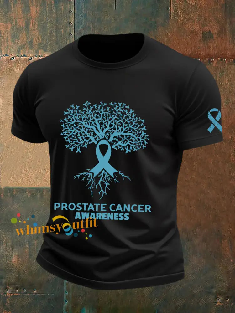 Men’s Prostate Cancer Awareness T Shirt Black / S