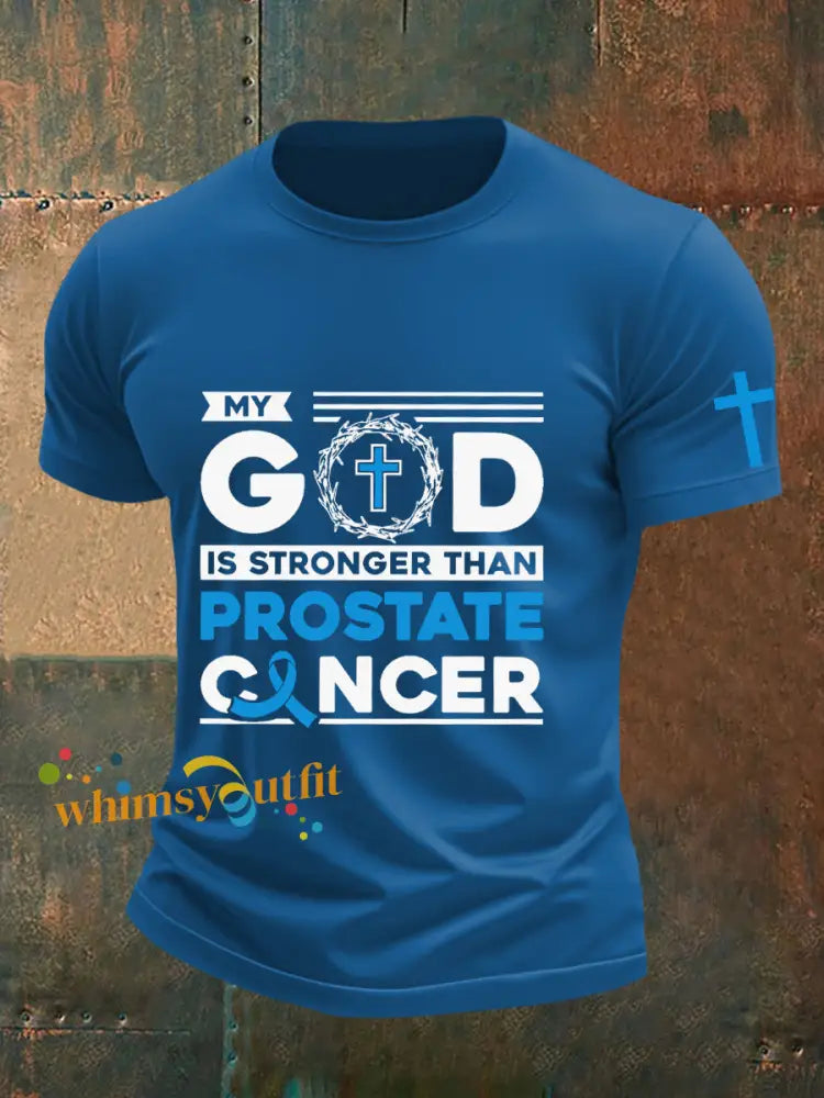 Men’s Prostate Cancer Awareness T Shirt Blue / S