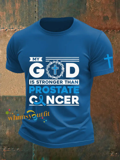 Men’s Prostate Cancer Awareness T Shirt Blue / S