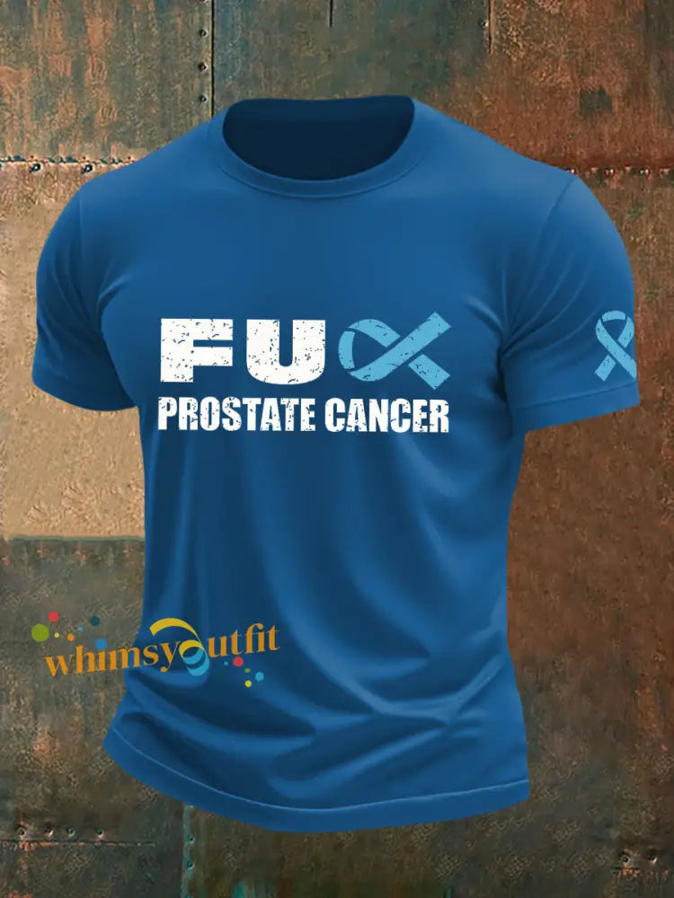 Men’s Prostate Cancer Awareness T Shirt Blue / S