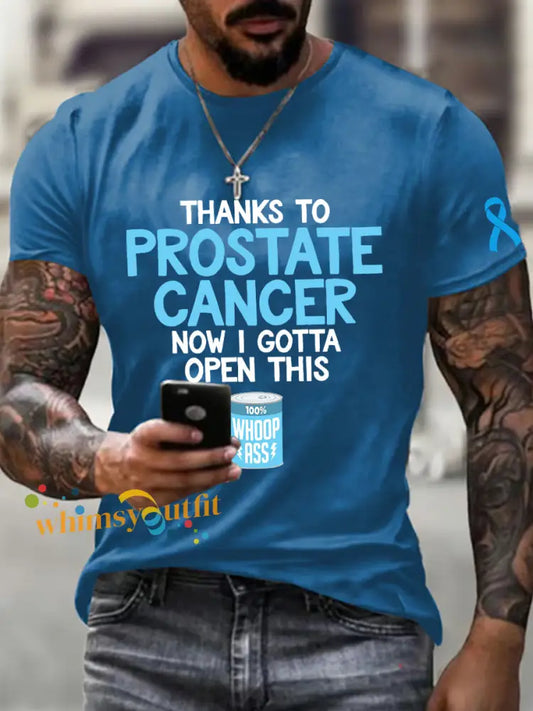Men’s Prostate Cancer Awareness T Shirt Blue / S