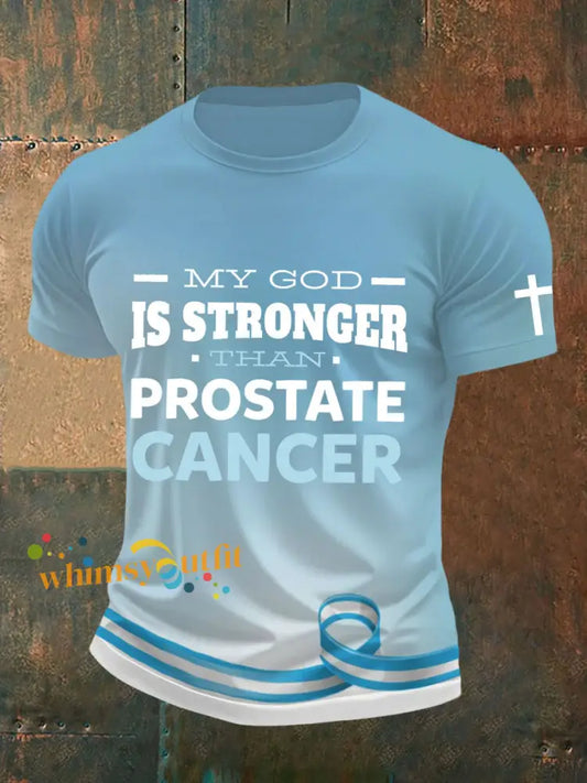 Men’s Prostate Cancer Awareness T Shirt Light Blue / S