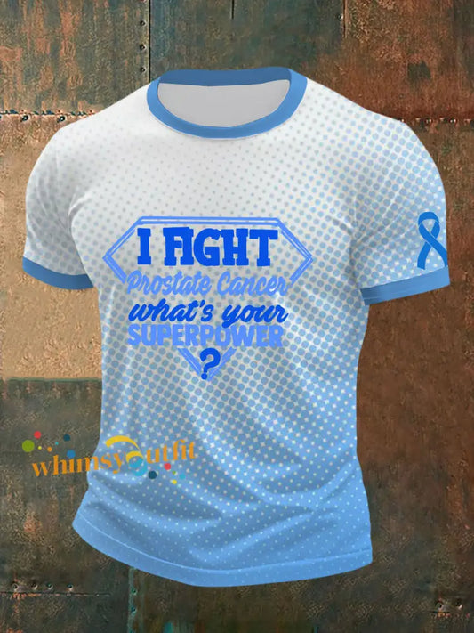 Men’s Prostate Cancer Awareness T Shirt Light Blue / S