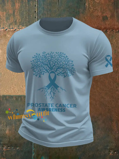 Men’s Prostate Cancer Awareness T Shirt Sky Blue / S