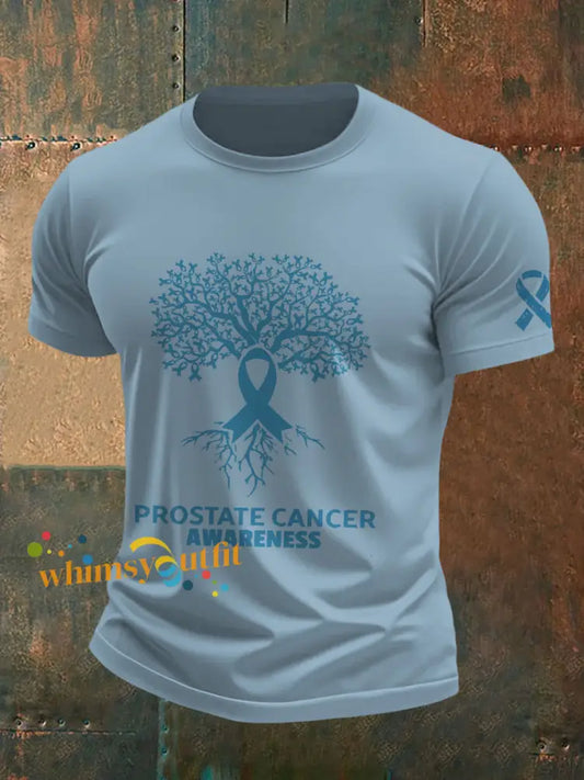 Men’s Prostate Cancer Awareness T Shirt Sky Blue / S