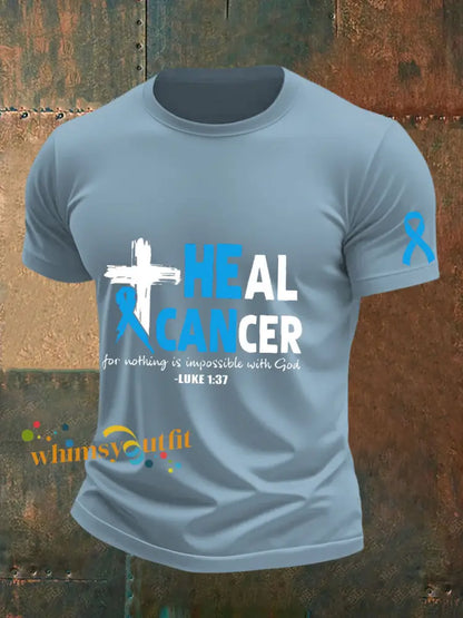 Men’s Prostate Cancer Awareness T Shirt Sky Blue / S