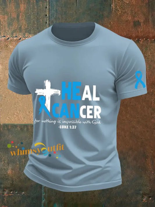 Men’s Prostate Cancer Awareness T Shirt Sky Blue / S