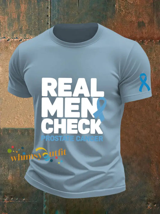 Men’s Prostate Cancer Awareness T Shirt Sky Blue / S