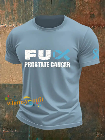 Men’s Prostate Cancer Awareness T Shirt Sky Blue / S