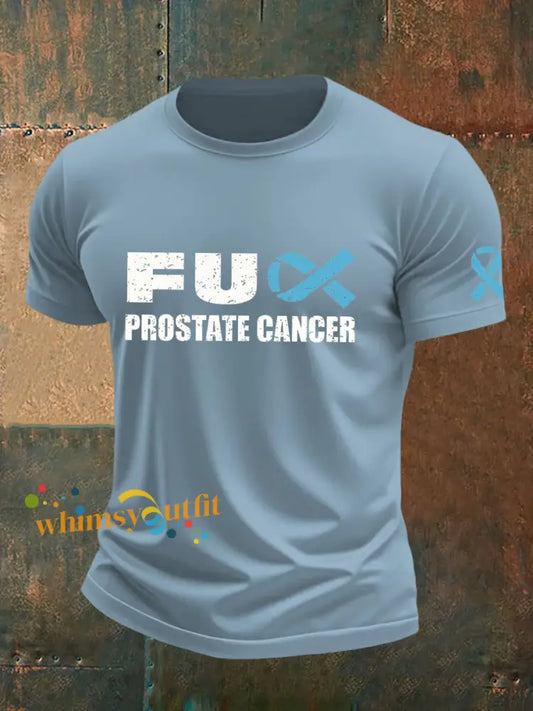 Men’s Prostate Cancer Awareness T Shirt Sky Blue / S