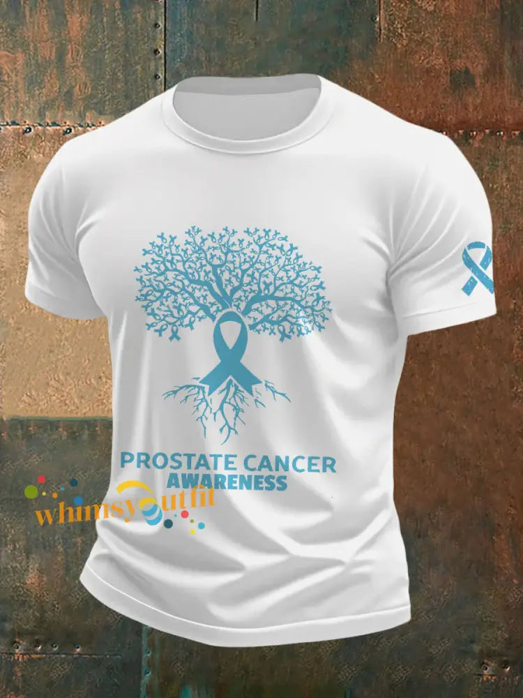 Men’s Prostate Cancer Awareness T Shirt White / S