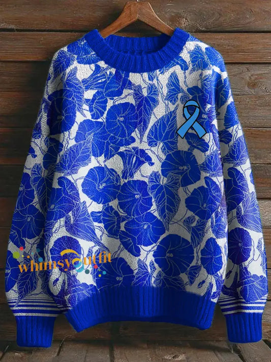 Men’s Prostate Cancer Blue Morning Glory Tops Blue / S