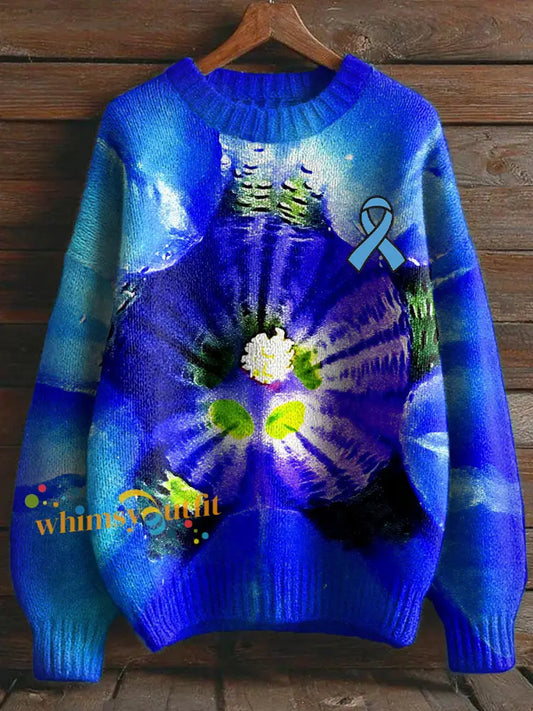 Men’s Prostate Cancer Blue Morning Glory Tops Blue / S
