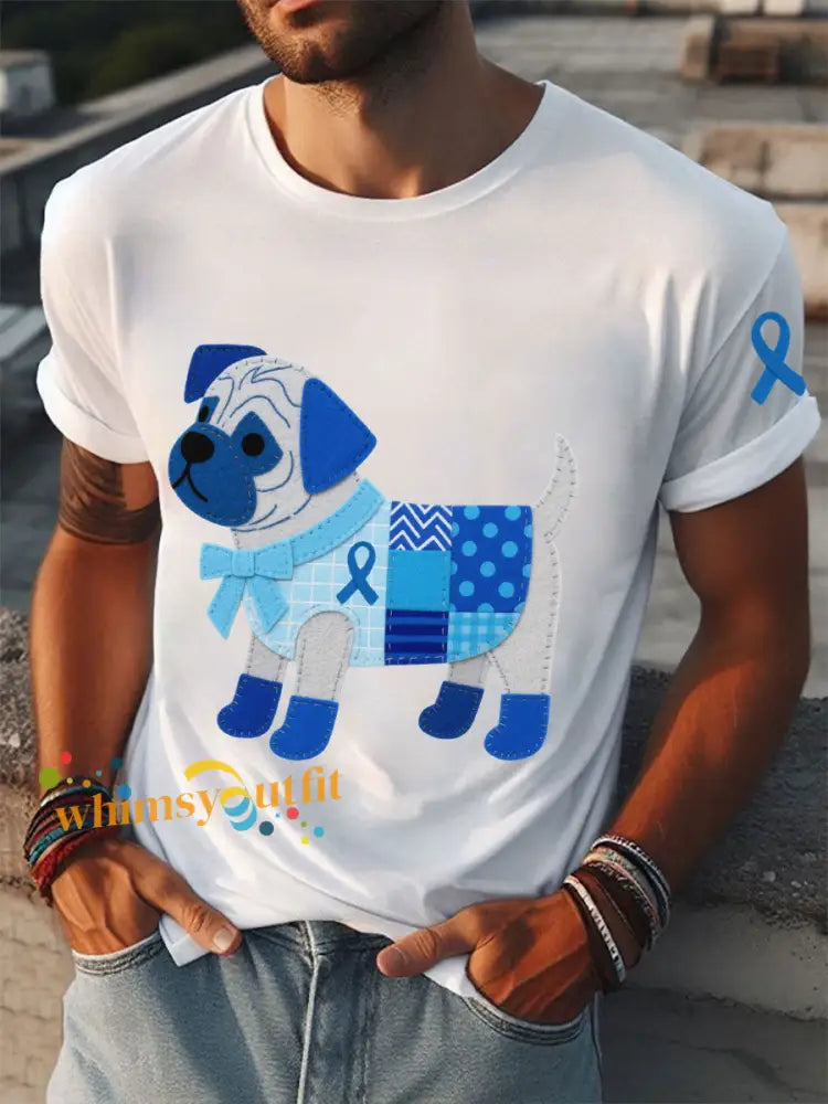 Men’s Prostate Cancer Dachshund T Shirts White / S
