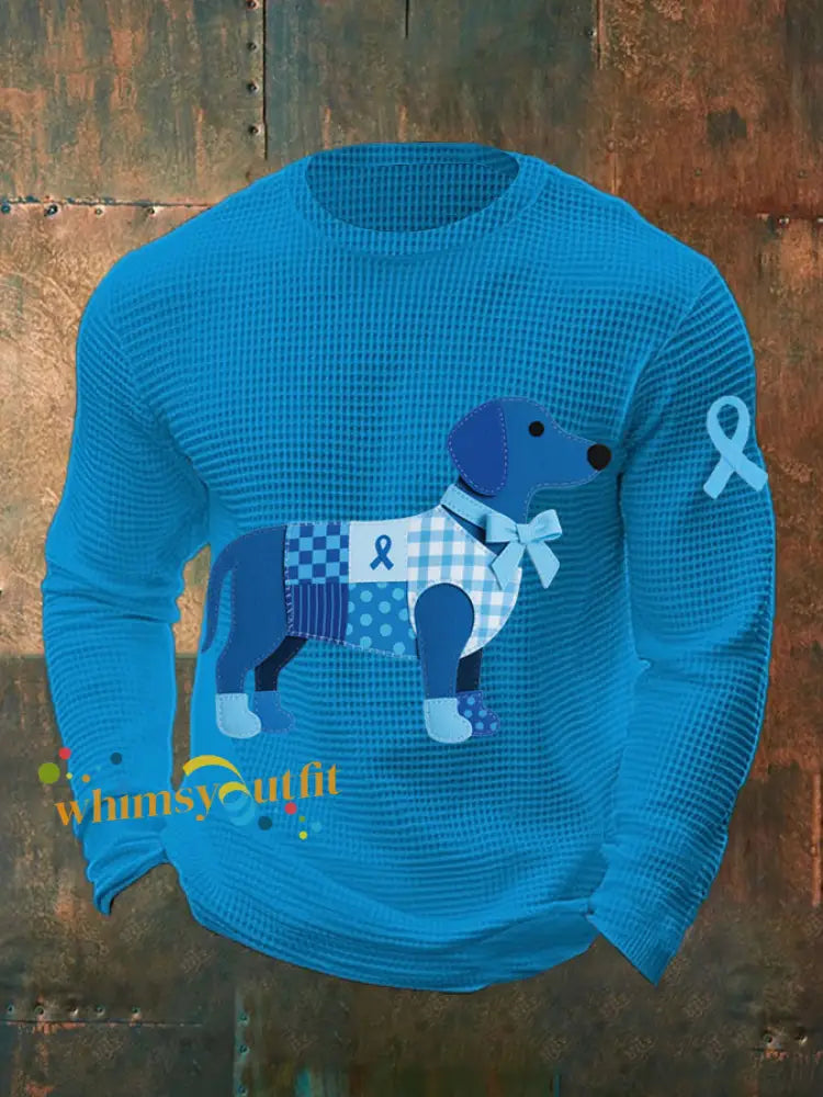 Men’s Prostate Cancer Dachshund Tops Blue / S