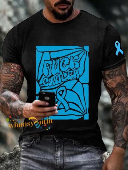 Men’s Prostate Cancer Fuck Cancer T Shirts Black / S