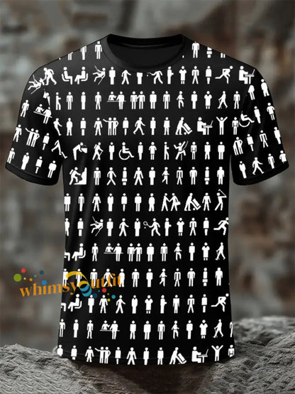 men’s prostate cancer male body figure t shirts Black / S