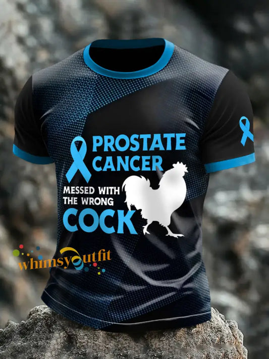 Men’s prostate cancer messed with the wrong cock T shirts As picture / S