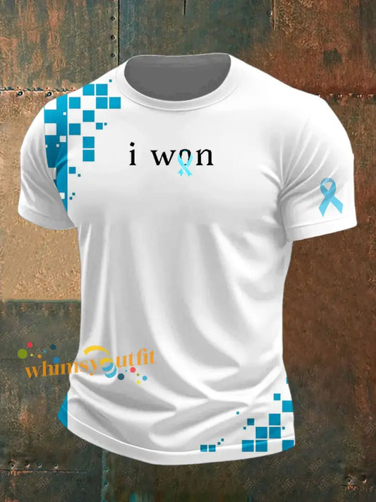Men’s Prostate Cancer Printed Vintage Fashion Loose Short Sleeve T Shirt White / S