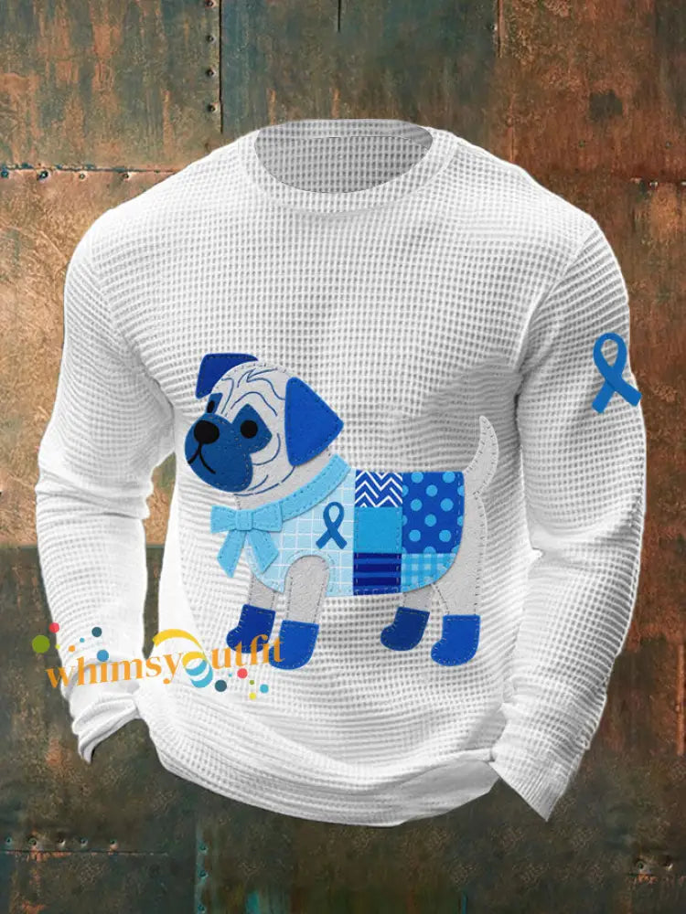 Men’s Prostate Cancer Pug Tops White / S