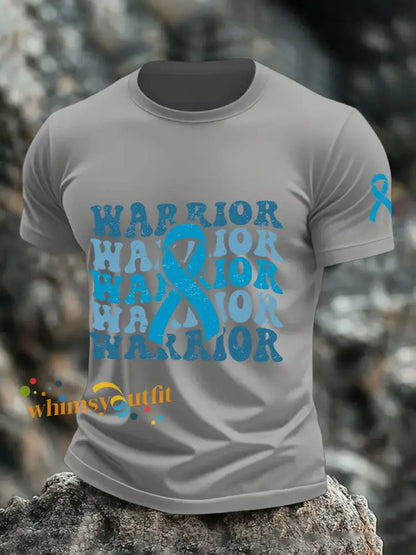 Men’s Prostate Cancer Warrior T Shirts Light Gray / S