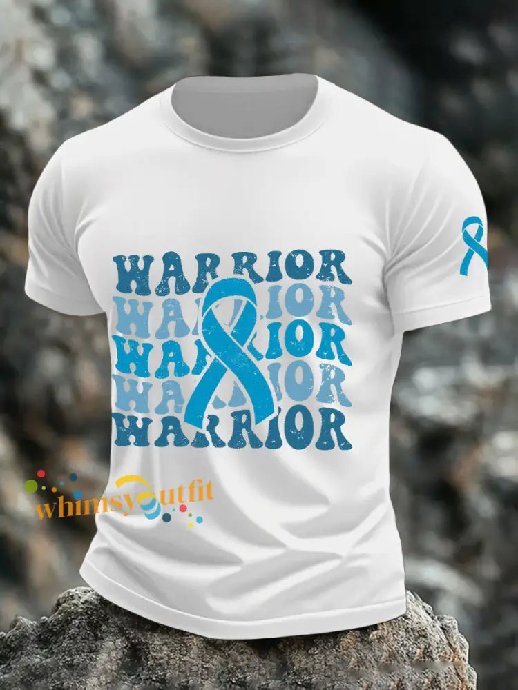 Men’s Prostate Cancer Warrior T Shirts White / S